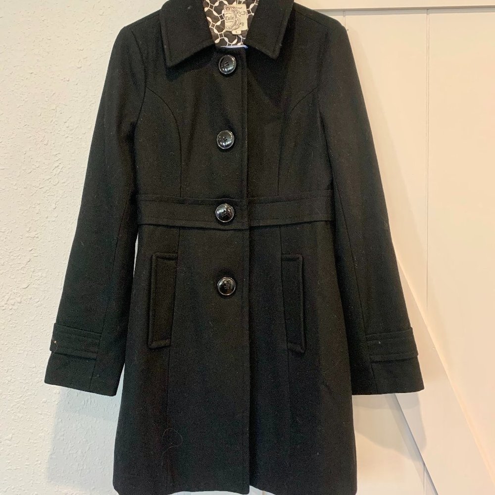 Anthropologie Tulle Black Coat